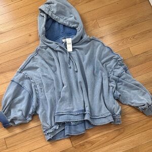 Anthro oversized Light Blue Hoodie